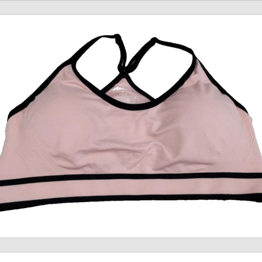Avia Women's XL Beige Seamless Low Support Breathable Cami Sports Bra -Good Cond
